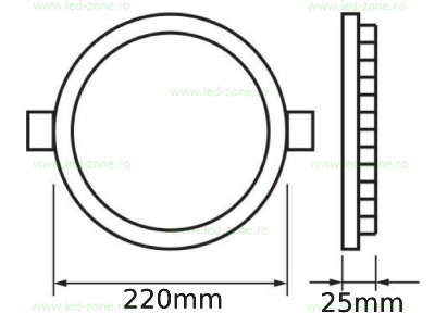 Spot LED 24W Rotund Alb Incastrat SOLE 3 spot led 24w rotund negru incastrat 2