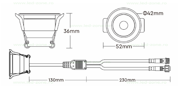 Spot LED 3W Rotund Incastrat RGB 12V 8 spot led 3w rotund incastrat monocrom cct rgb rgbw 7