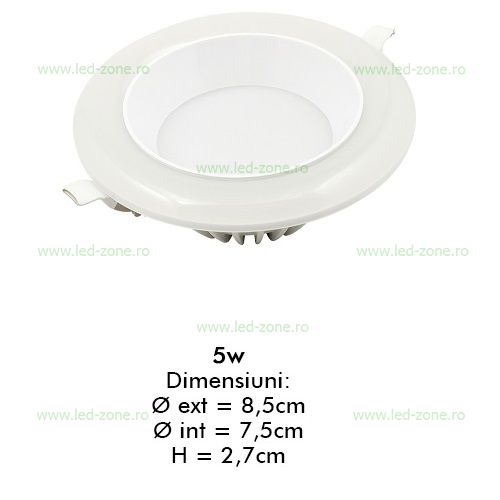 Spot LED 5W Rotund Alb Lumina Indirecta 6 spot led 5w rotund alb lumina indirecta 2