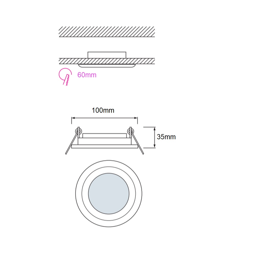 Spot LED 6W Rotund Mat Sticla IP44 7 spot led 6w rotund mat sticla 220v ip44 2