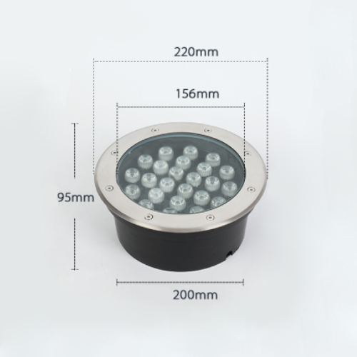 Spot LED Exterior Incastrabil 24x1W Rotund 220V 4 spot led exterior incastrabil 24x1w rotund 220v 3
