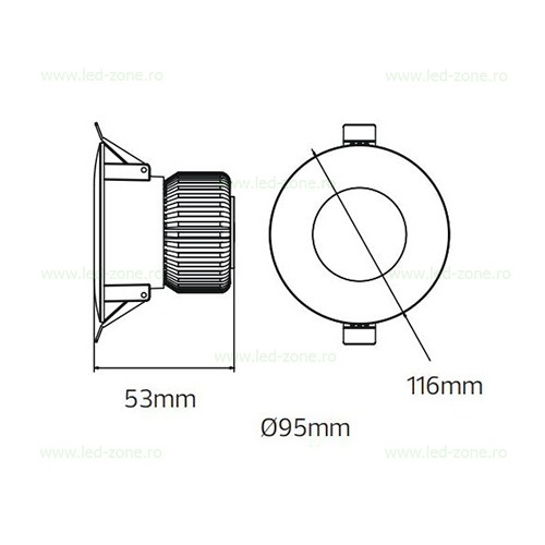 Spot LED 20W Rotund Alb Lucia 4 spot led 20w rotund mobil alb lucia 1