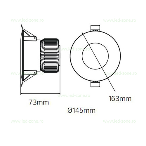 Spot LED 30W Rotund Alb Lucia 4 spot led 30w rotund mobil alb lucia 1