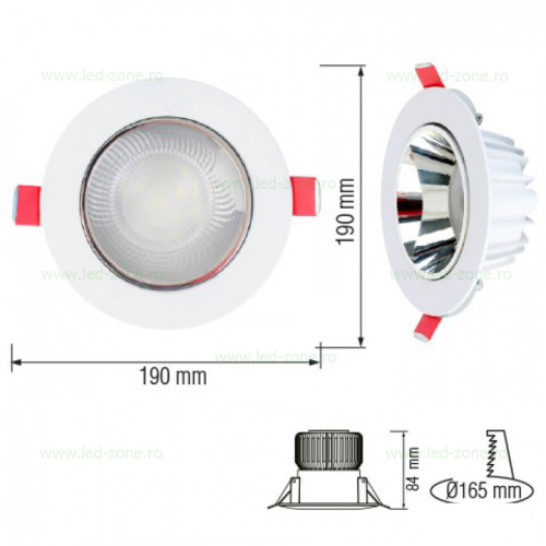 Spot LED 35W Rotund Alb Lucia 4 spot led 35w rotund mobil alb lucia 1