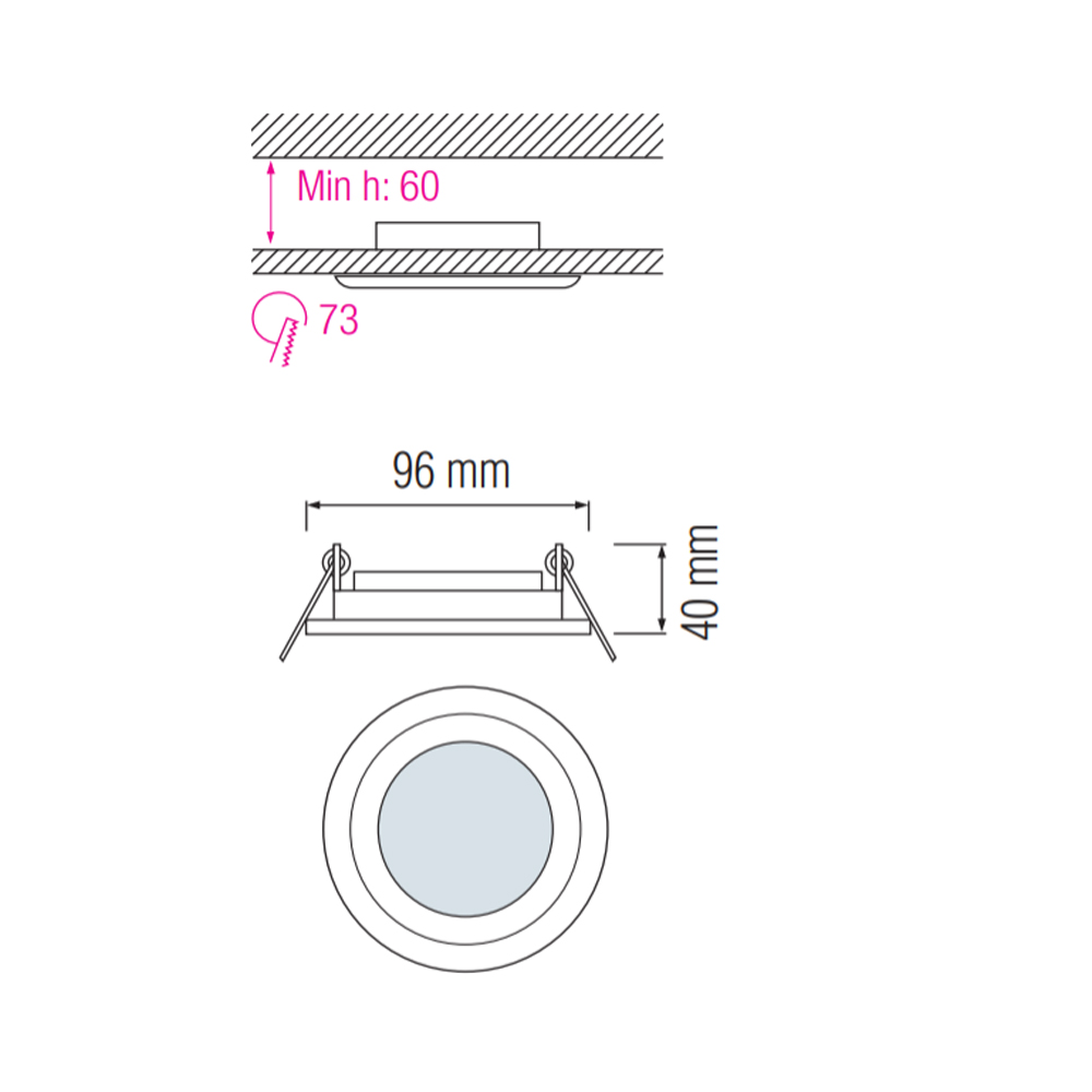 Spot LED 6W Rotund Mat Sticla 7 spot led 6w rotund mat sticla 220v 5