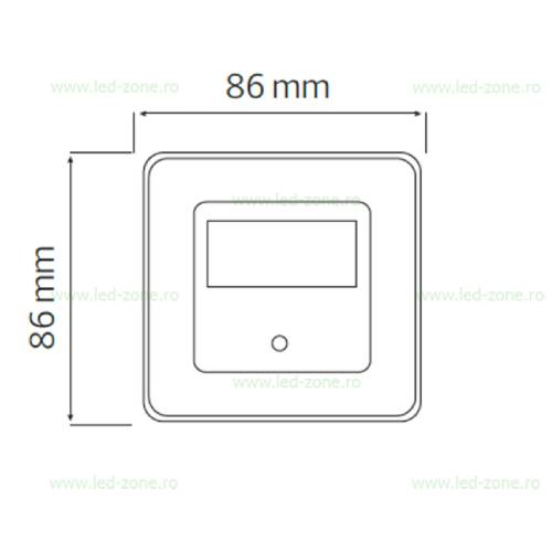 spot led 1w patrat trepte senzor microwave descriere