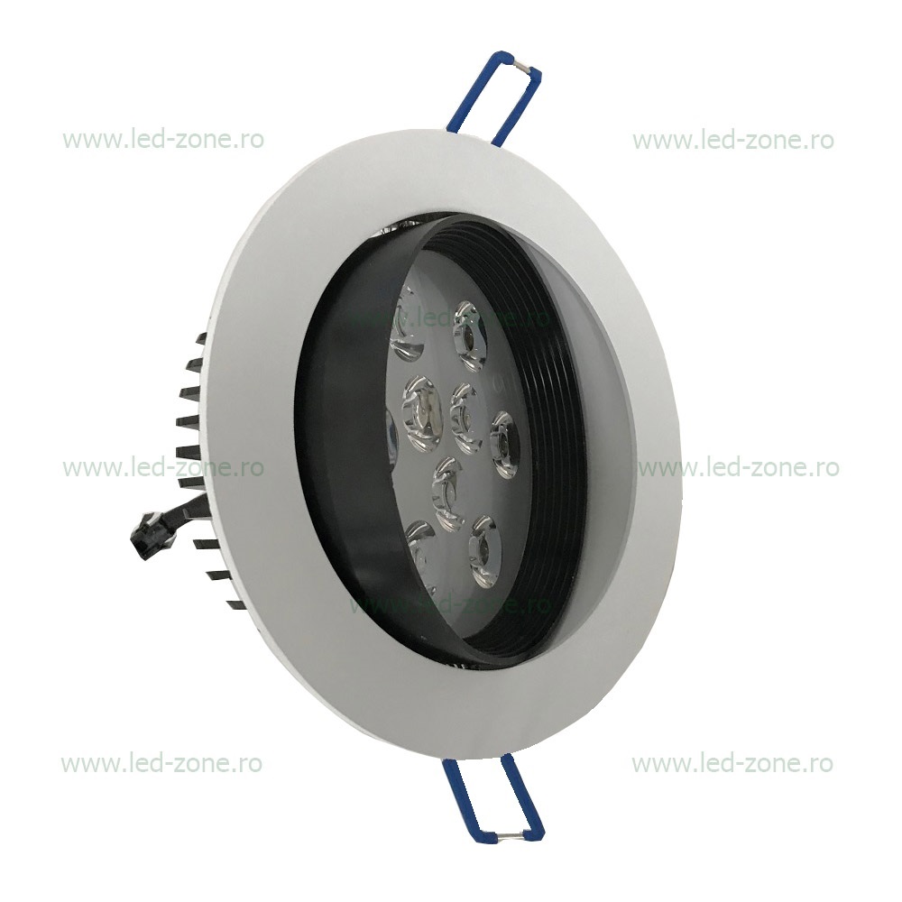 spot led 9x1w rotund mobil alb negru 2