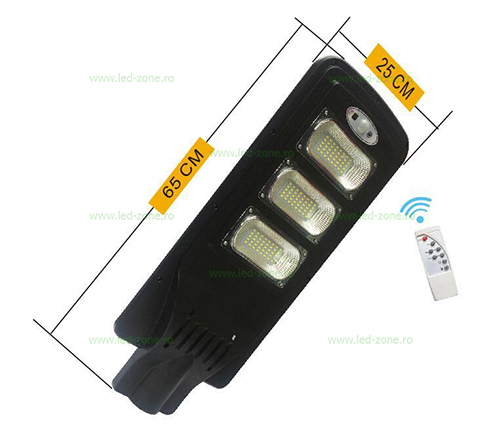 Lampa LED Iluminat Stradal 60W Solara cu Senzor Miscare si Telecomanda 3 lampa led iluminat stradal 60w solara cu telecomanda 2