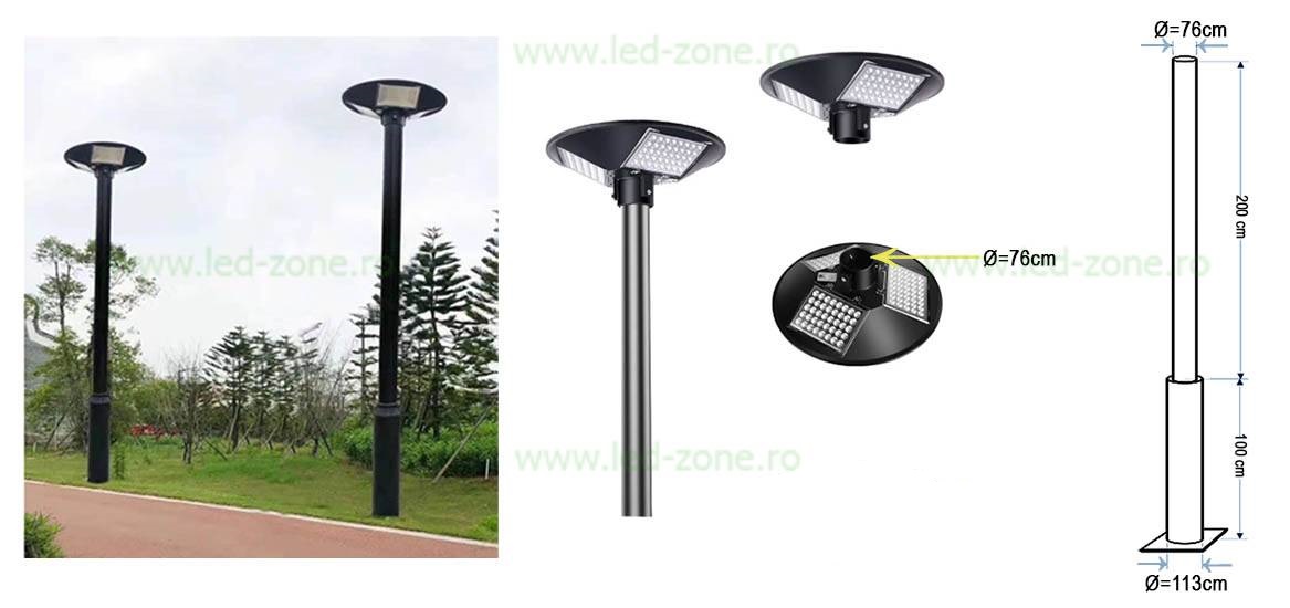 Stalp Stradal Decorativ 3 Metri Negru LZ2324 5 stalp stradal decorativ 3 metri negru lz2324 2