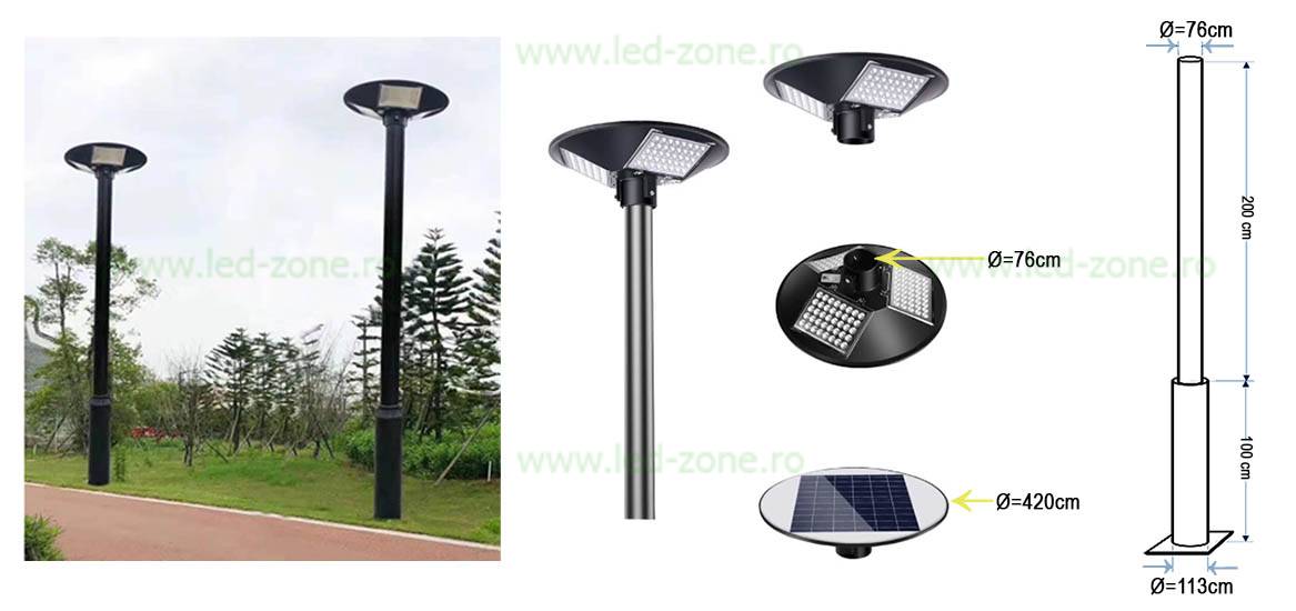 Stalp Stradal Decorativ 2.5 Metri Negru POLE 3 stalp stradal decorativ 3 metri negru lz2324 1